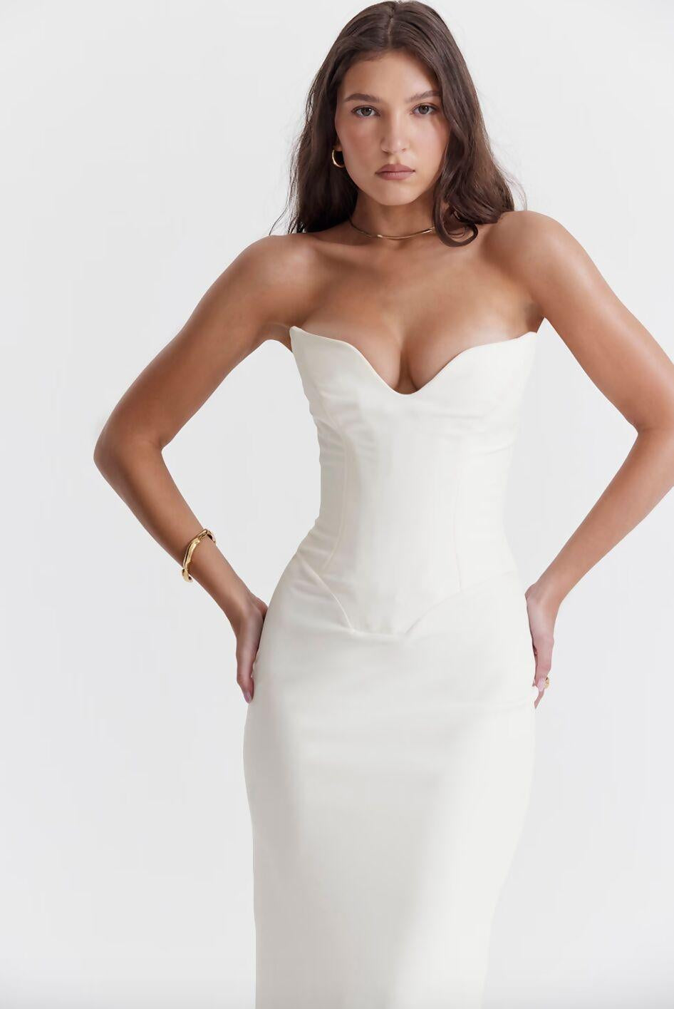 Tamara Ivory Corset Dress - Endless - UAE Rental and Resale for Women's Fashion