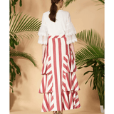 Tiered Stripe Maxi Skirt - Endless - UAE Rental and Resale for Women's Fashion