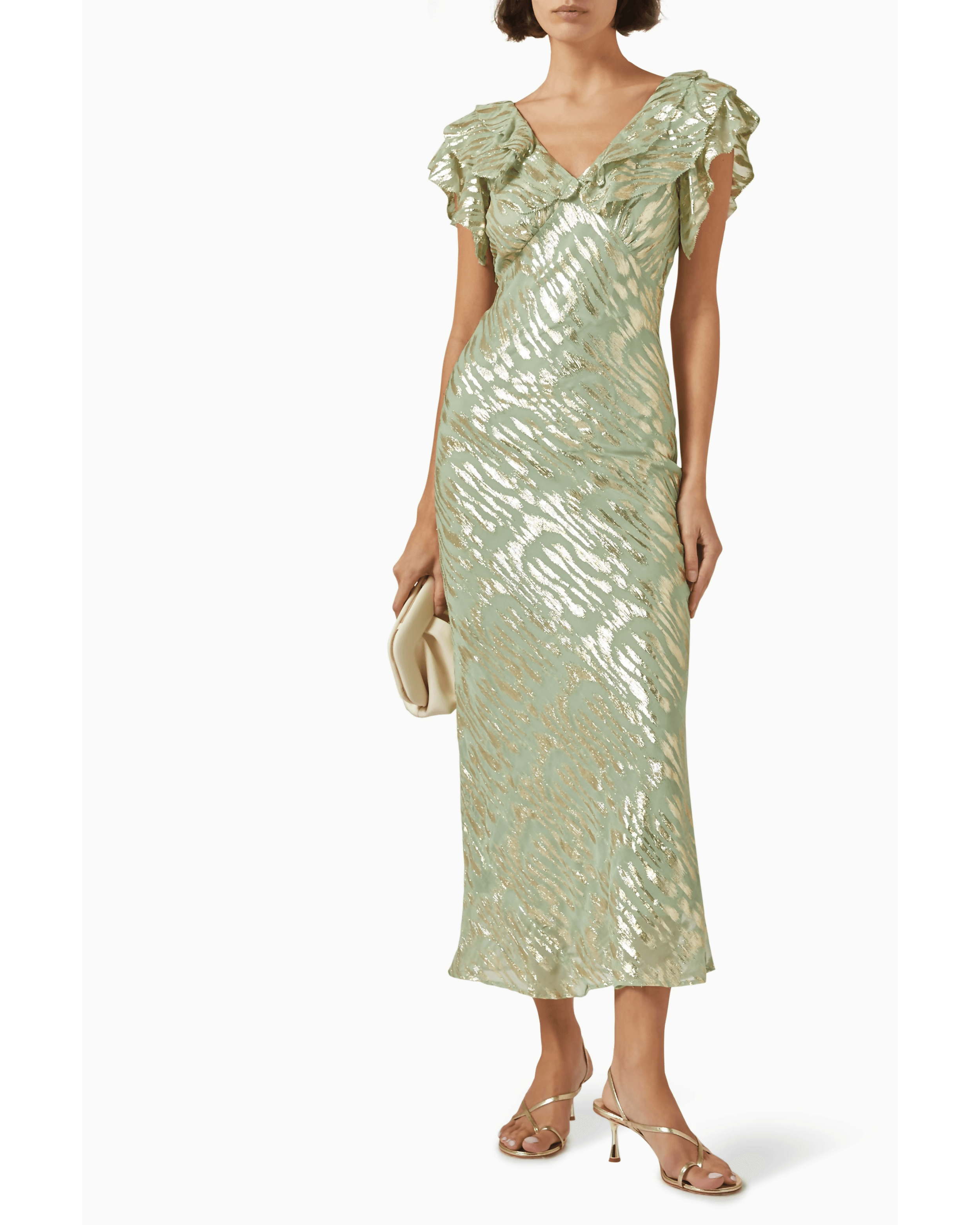 Tilda Ruffle Maxi Dress - Endless - UAE Rental and Resale for Women's Fashion