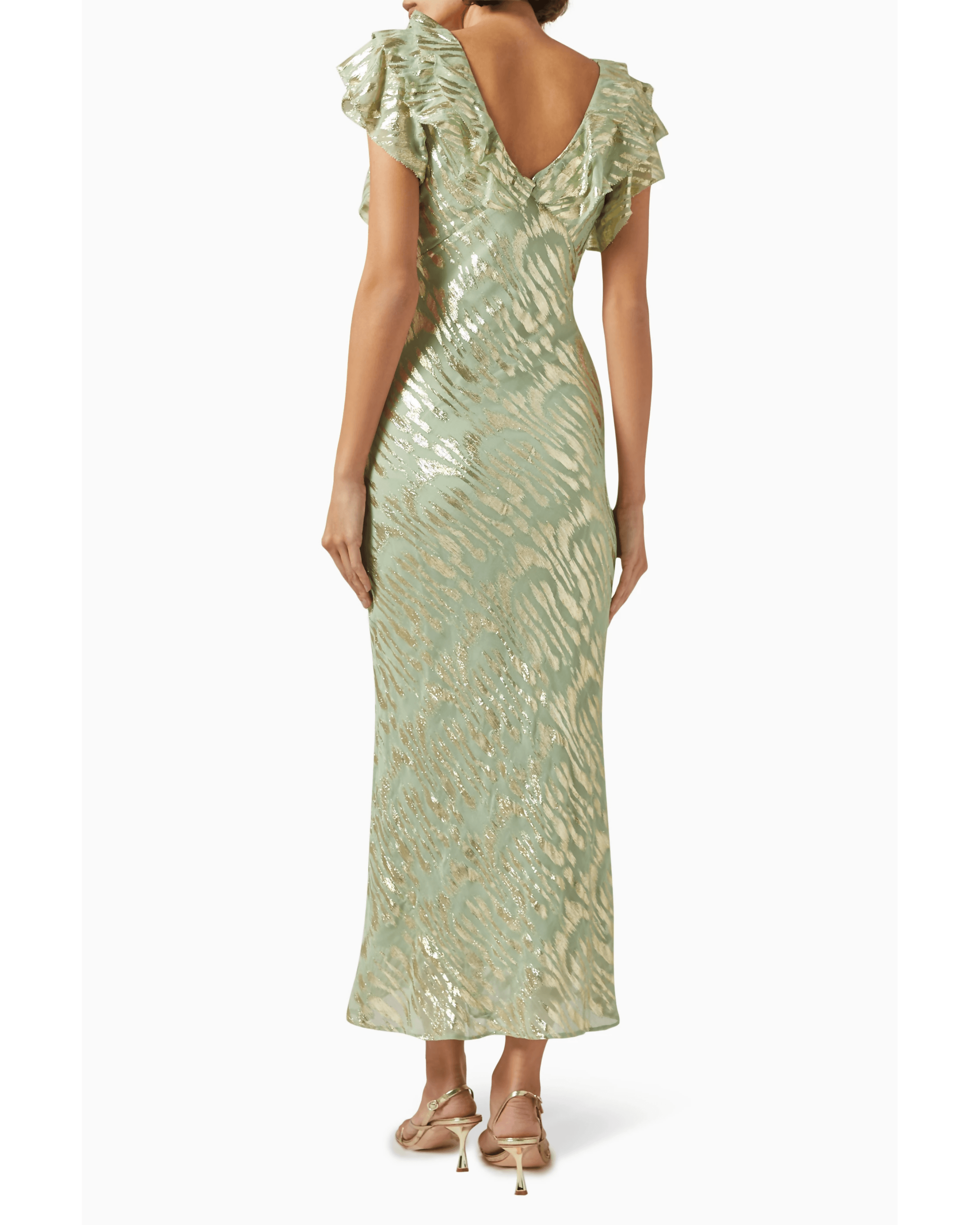 Tilda Ruffle Maxi Dress - Endless - UAE Rental and Resale for Women's Fashion