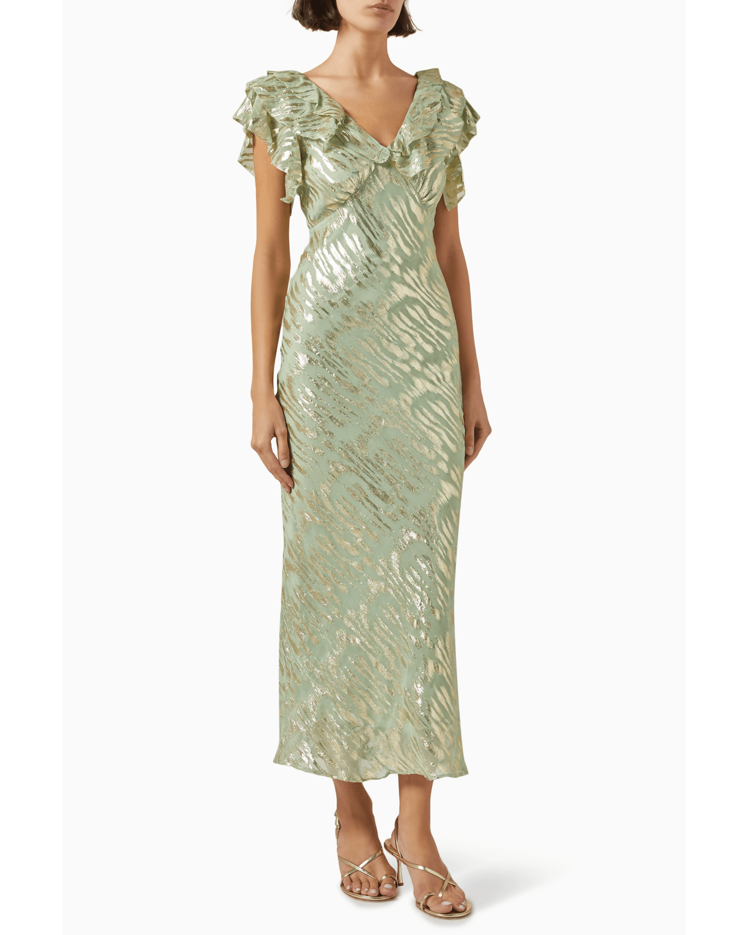 Tilda Ruffle Maxi Dress - Endless - UAE Rental and Resale for Women's Fashion