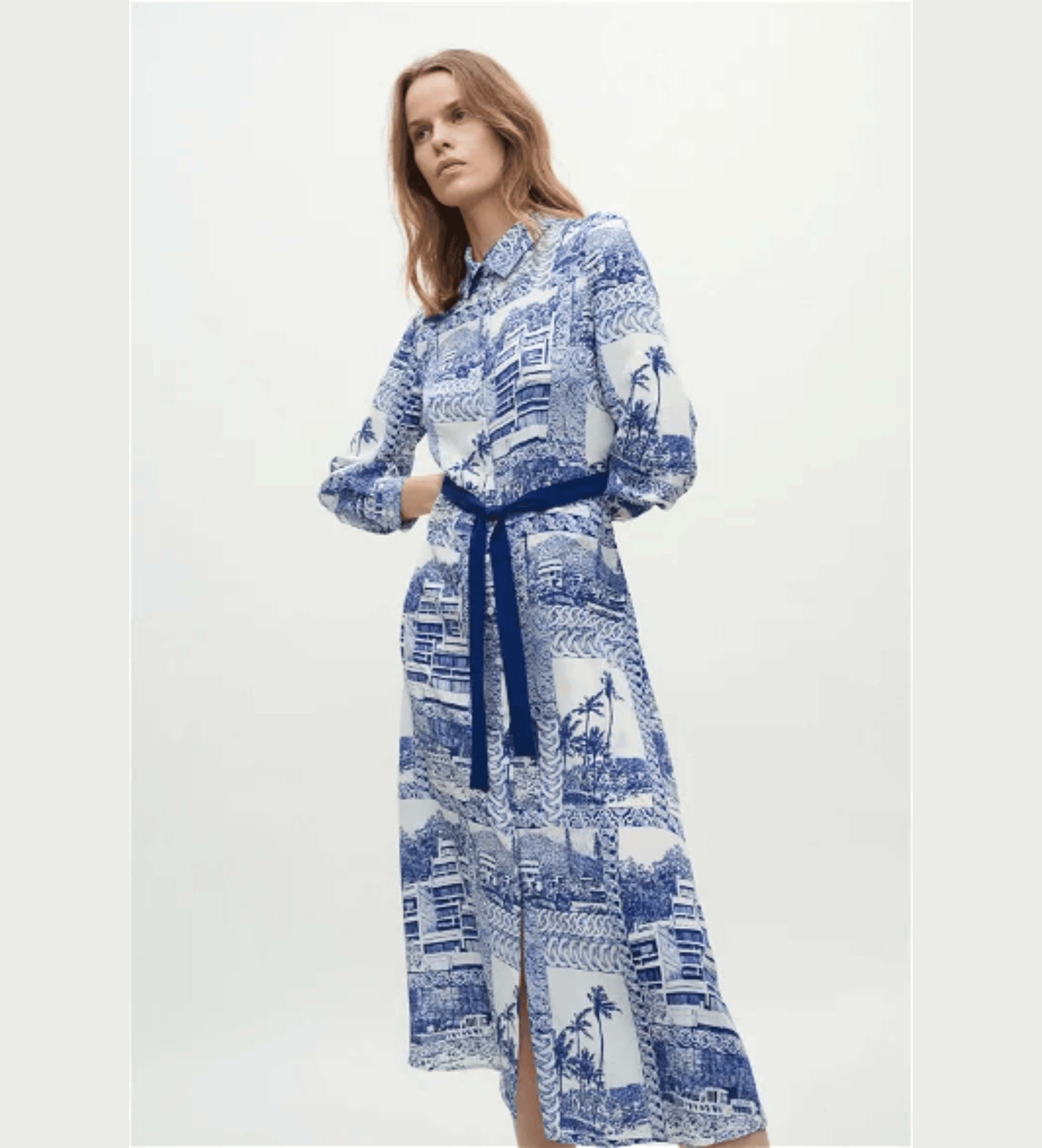 Toile De Jouy Shirt Dress - Endless - UAE Rental and Resale for Women's Fashion