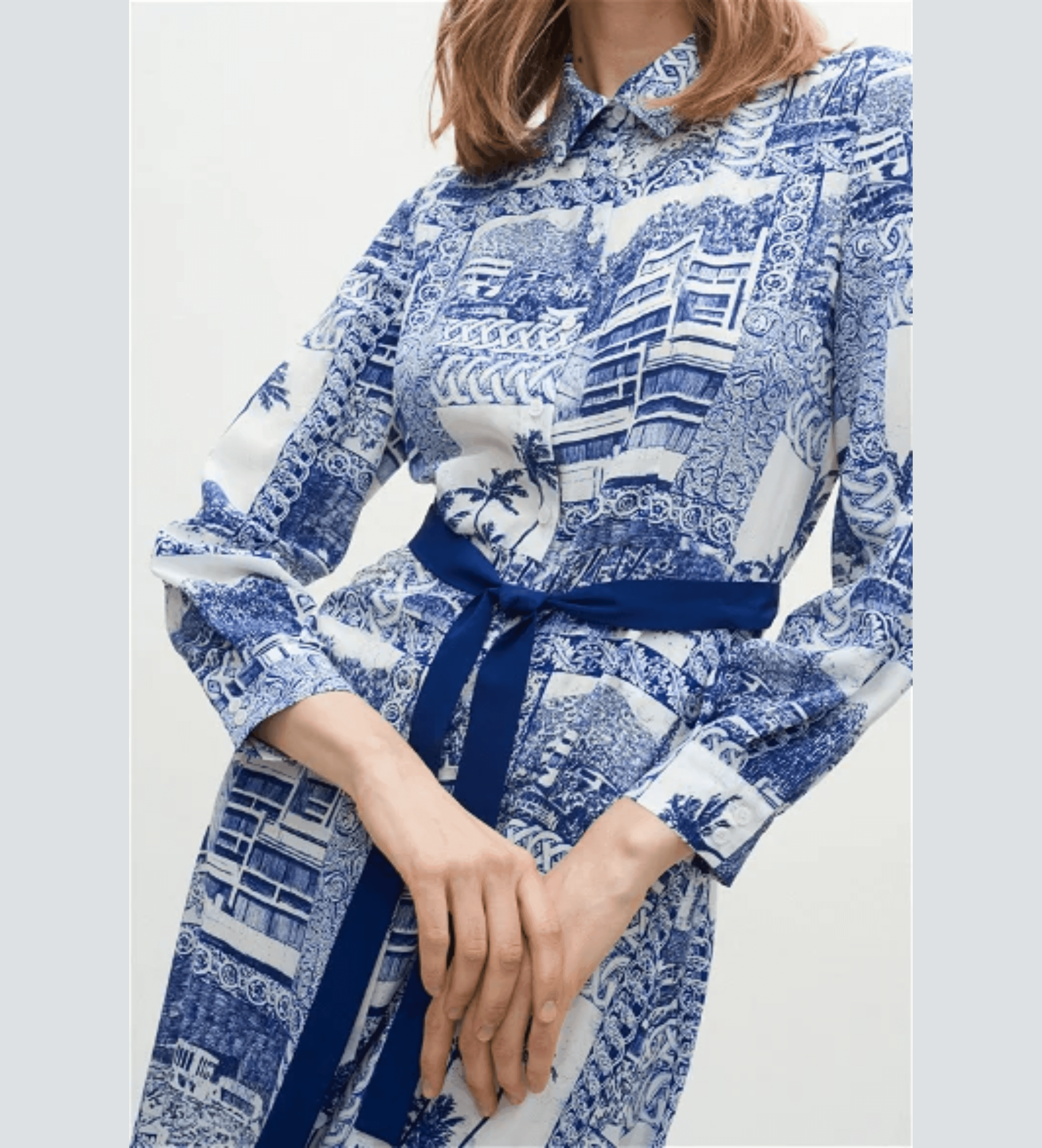 Toile De Jouy Shirt Dress - Endless - UAE Rental and Resale for Women's Fashion