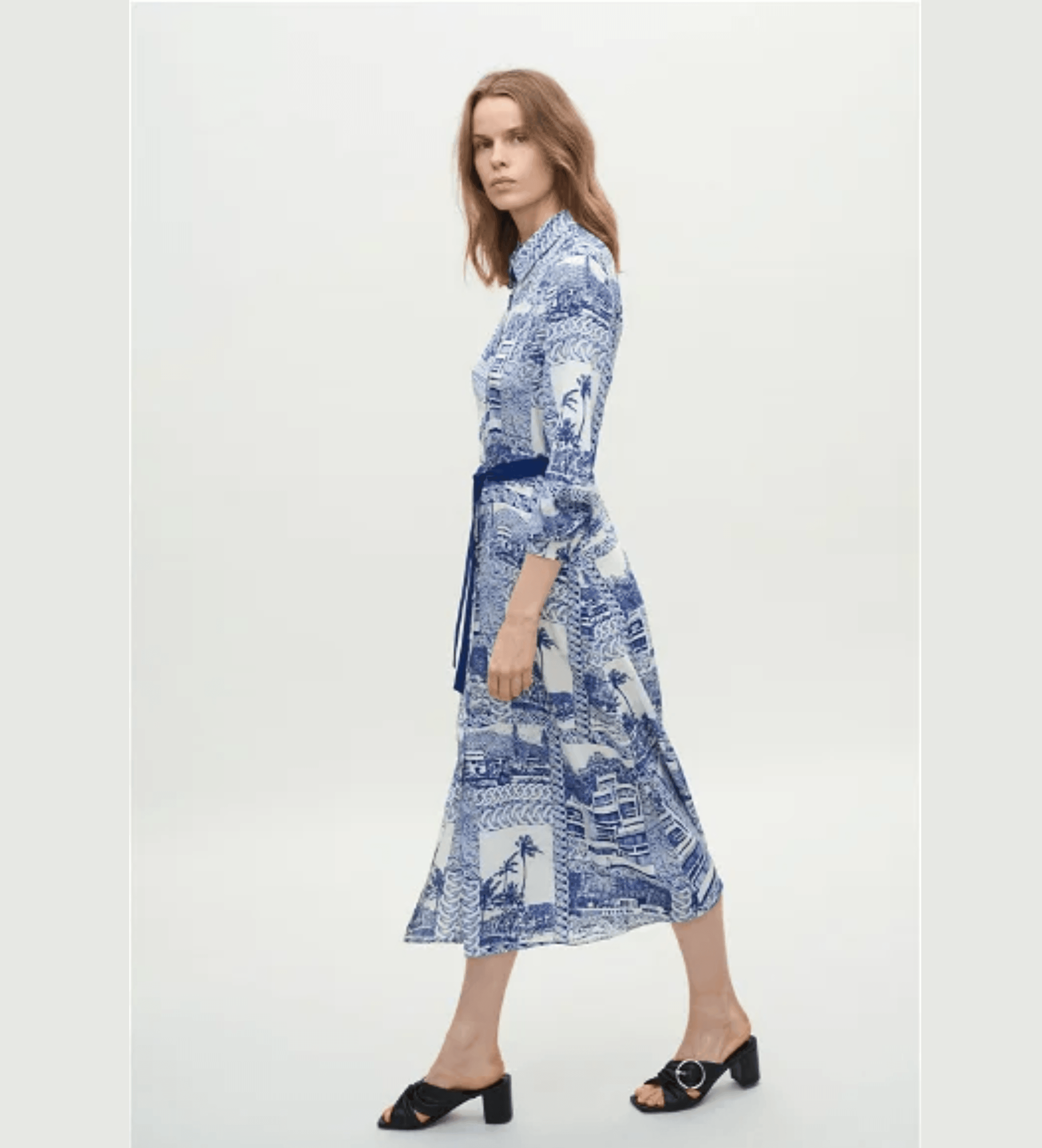 Toile De Jouy Shirt Dress - Endless - UAE Rental and Resale for Women's Fashion
