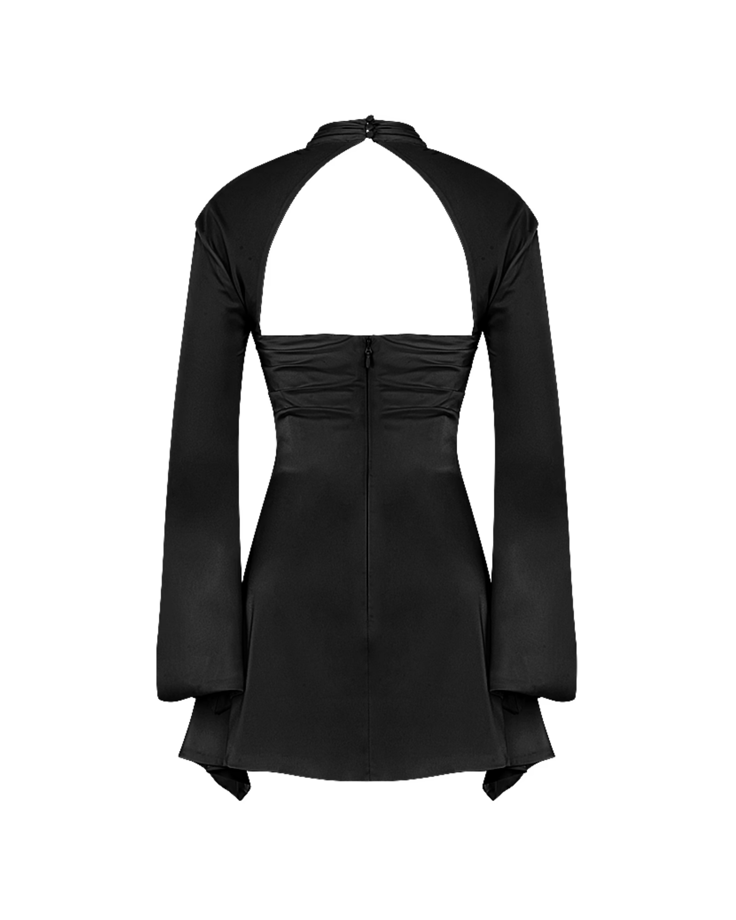 Toira Black Draped Corset Dress - Endless - UAE Rental and Resale for Women's Fashion
