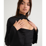 Toira Black Draped Corset Dress - Endless - UAE Rental and Resale for Women's Fashion