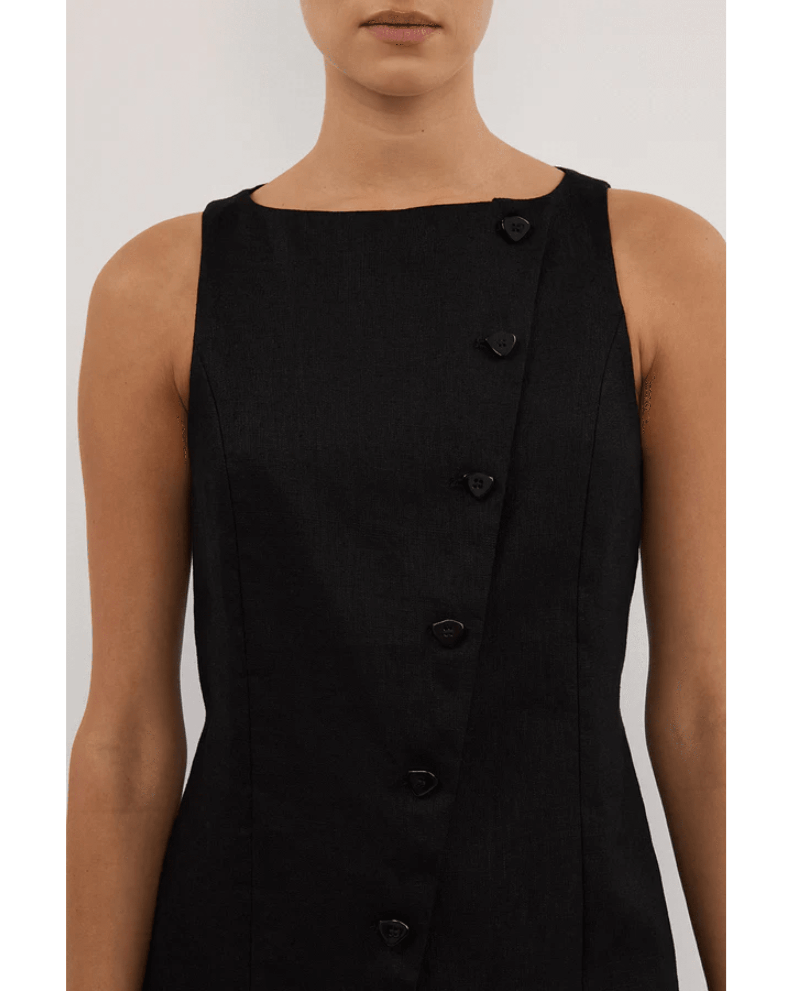 Tommy Black Linen Mini Dress - Endless - UAE Rental and Resale for Women's Fashion