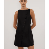 Tommy Black Linen Mini Dress - Endless - UAE Rental and Resale for Women's Fashion