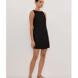 Tommy Black Linen Mini Dress - Endless - UAE Rental and Resale for Women's Fashion