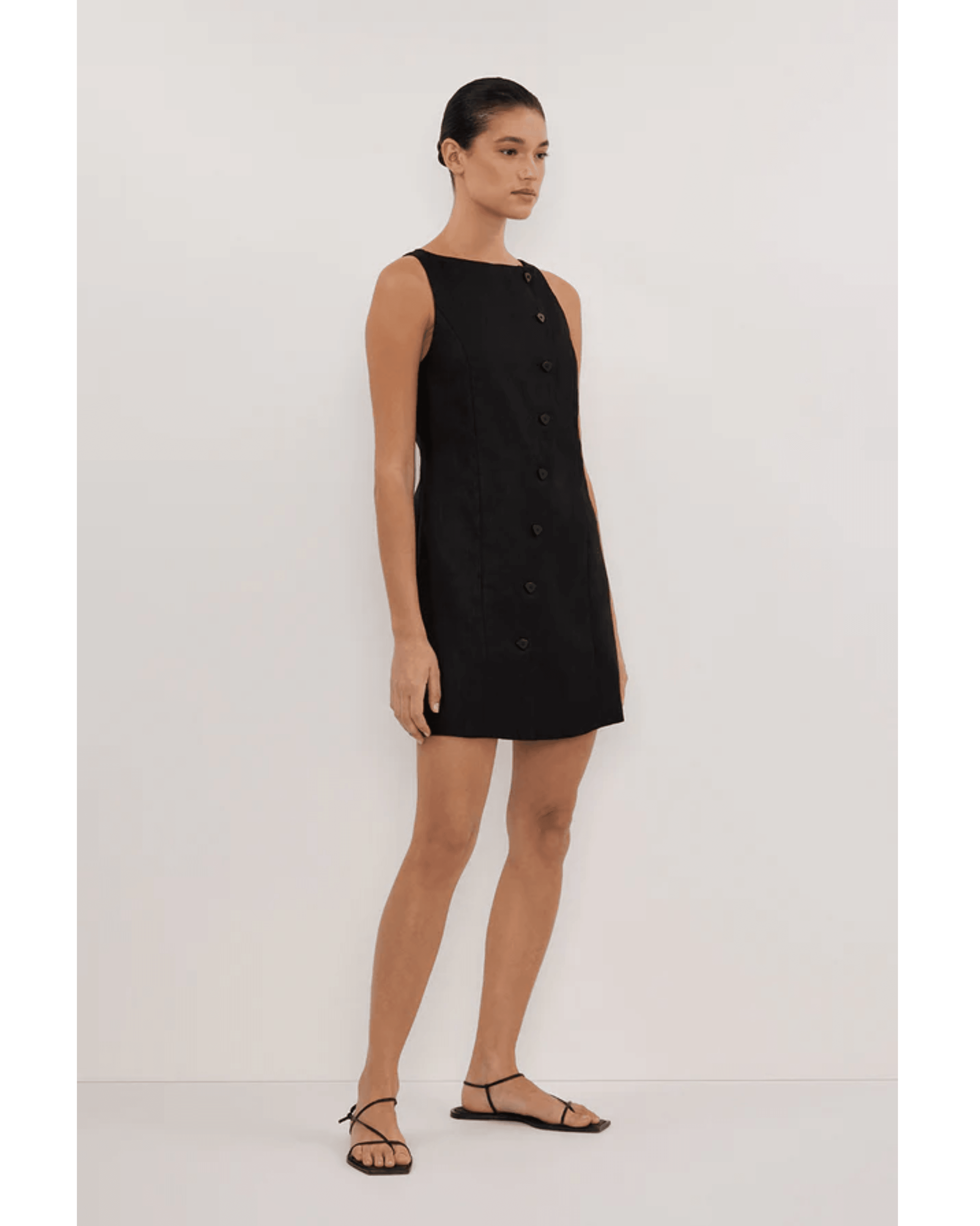 Tommy Black Linen Mini Dress - Endless - UAE Rental and Resale for Women's Fashion
