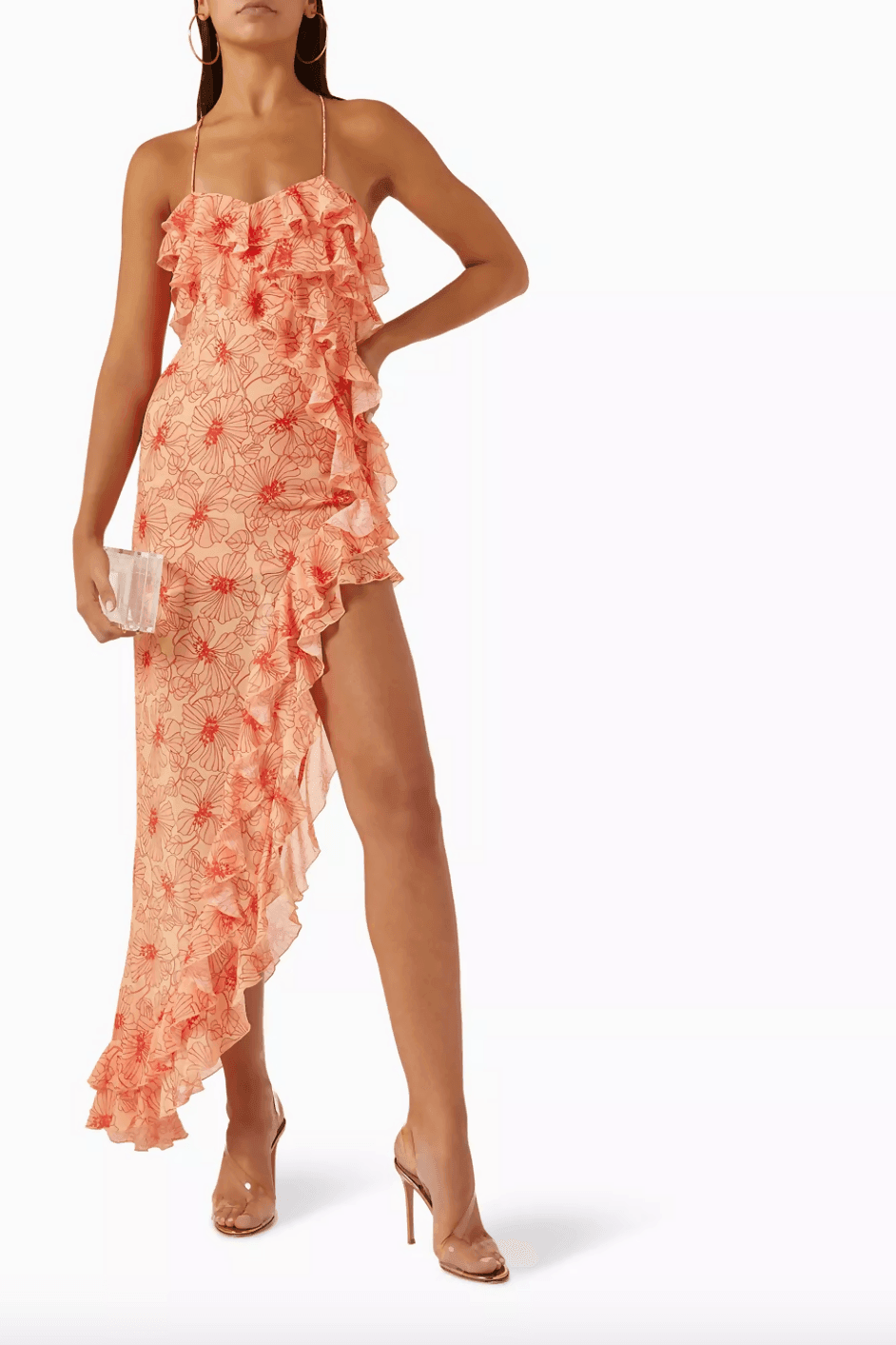 Tranquilla Frill Dress in Chiffon - Endless - UAE Rental and Resale for Women's Fashion