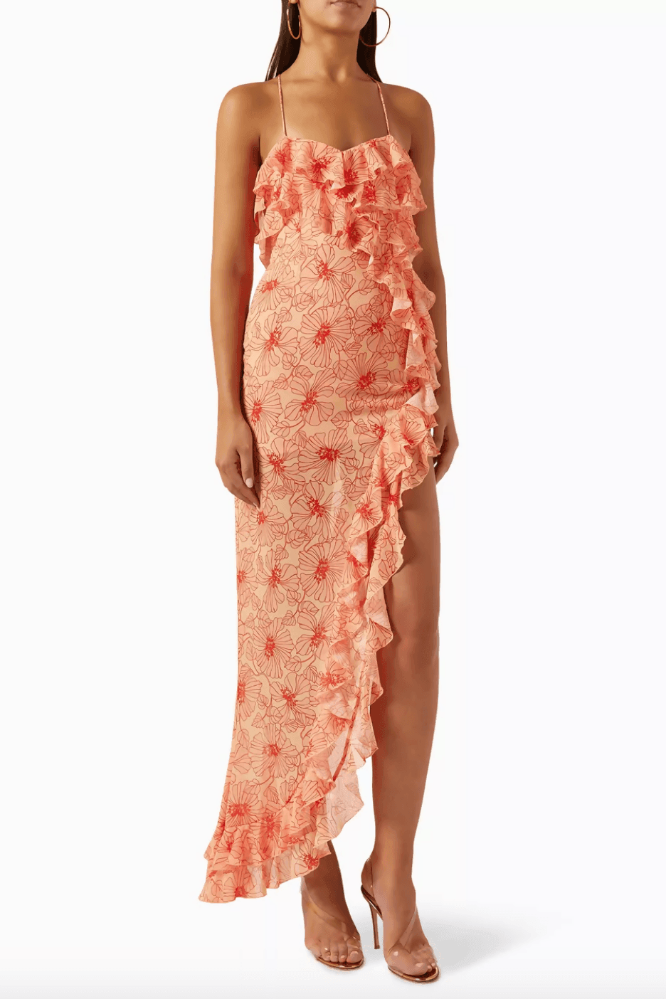 Tranquilla Frill Dress in Chiffon - Endless - UAE Rental and Resale for Women's Fashion