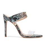 Transparent Strap Heeled Mules - Endless - UAE Rental and Resale for Women's Fashion