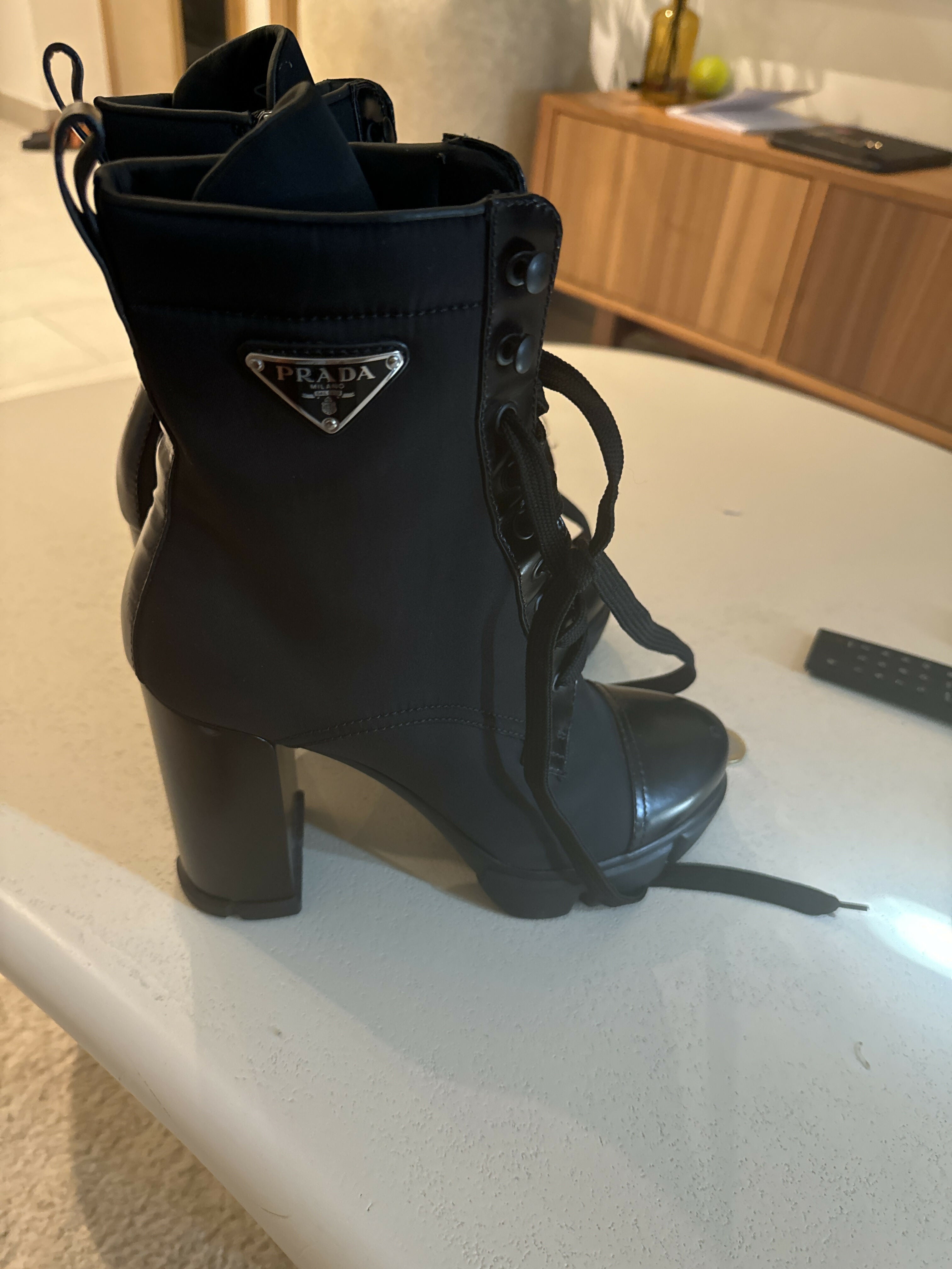 Triangle-Logo 110mm Boots - Endless - UAE Rental and Resale for Women's Fashion