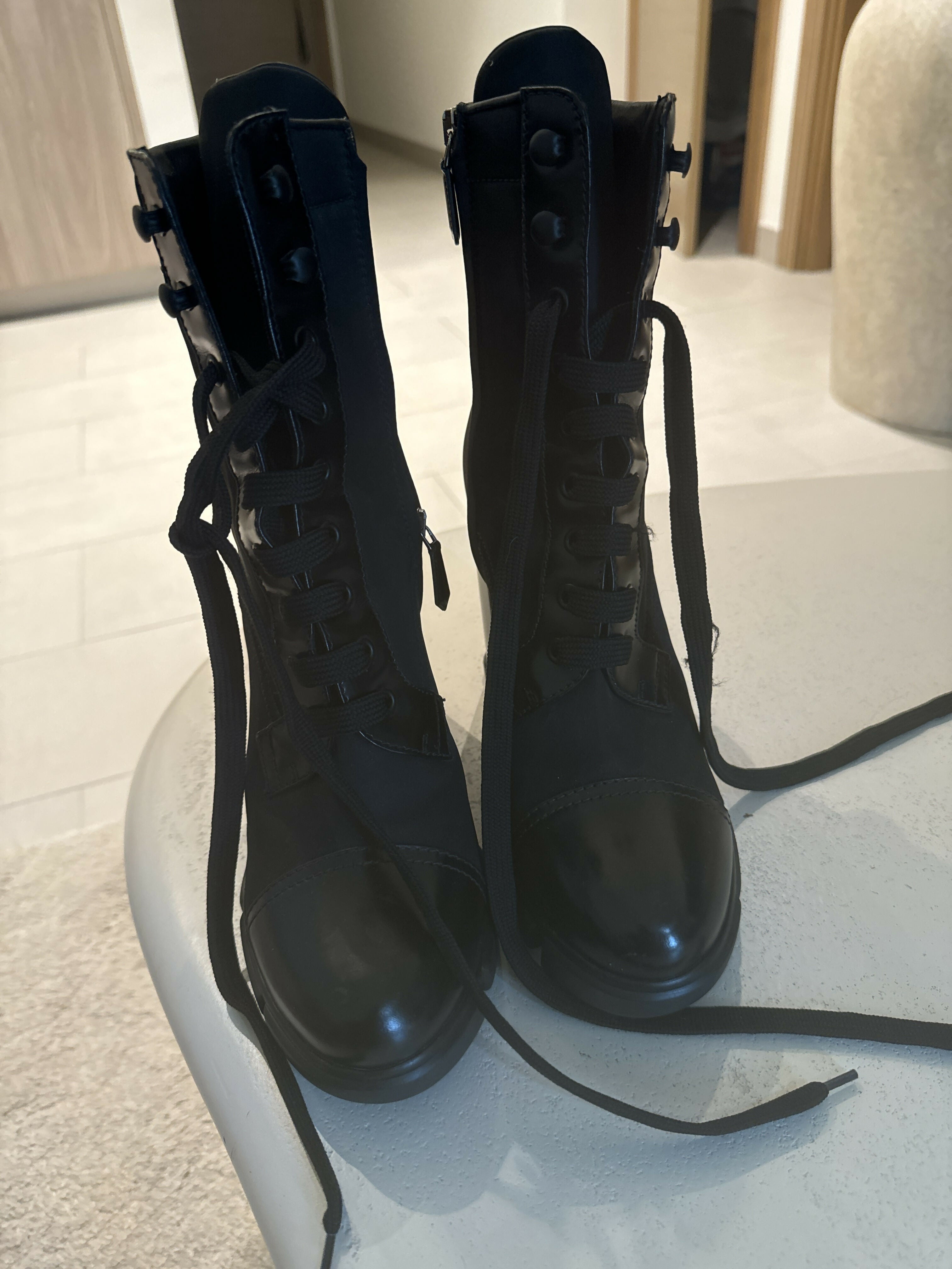 Triangle-Logo 110mm Boots - Endless - UAE Rental and Resale for Women's Fashion
