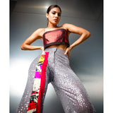 Ubicko Stripped Sequin Pants - Endless - UAE Rental and Resale for Women's Fashion