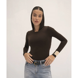 Urban Drape Hooded Long-Sleeve Top - Endless - UAE Rental and Resale for Women's Fashion
