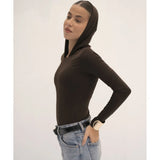 Urban Drape Hooded Long-Sleeve Top - Endless - UAE Rental and Resale for Women's Fashion