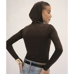 Urban Drape Hooded Long-Sleeve Top - Endless - UAE Rental and Resale for Women's Fashion