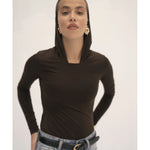 Urban Drape Hooded Long-Sleeve Top - Endless - UAE Rental and Resale for Women's Fashion