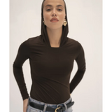 Urban Drape Hooded Long-Sleeve Top - Endless - UAE Rental and Resale for Women's Fashion