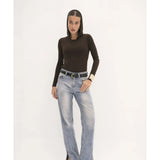 Urban Drape Hooded Long-Sleeve Top - Endless - UAE Rental and Resale for Women's Fashion