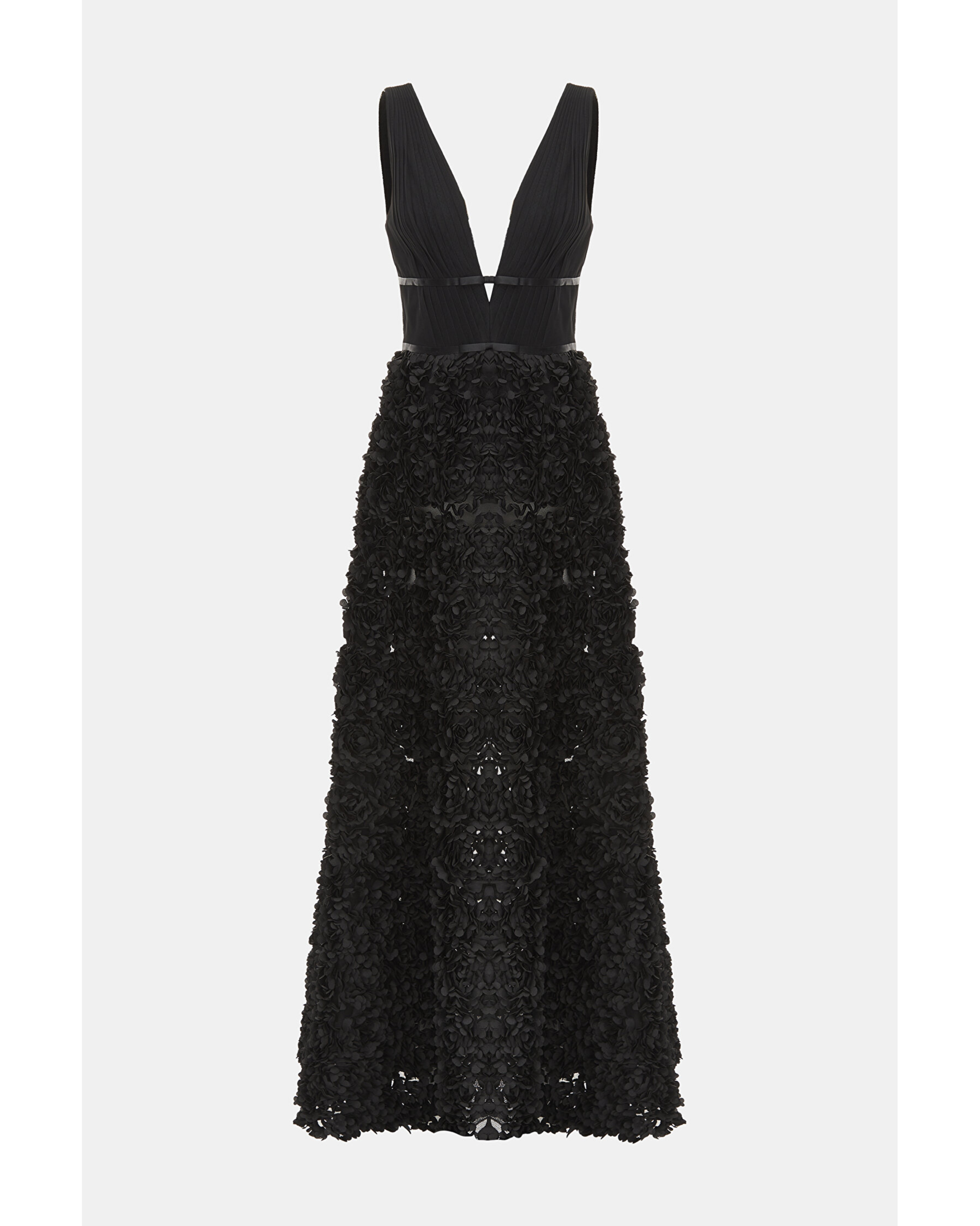 V-neck Embroidered Maxi Dress - Endless - UAE Rental and Resale for Women's Fashion