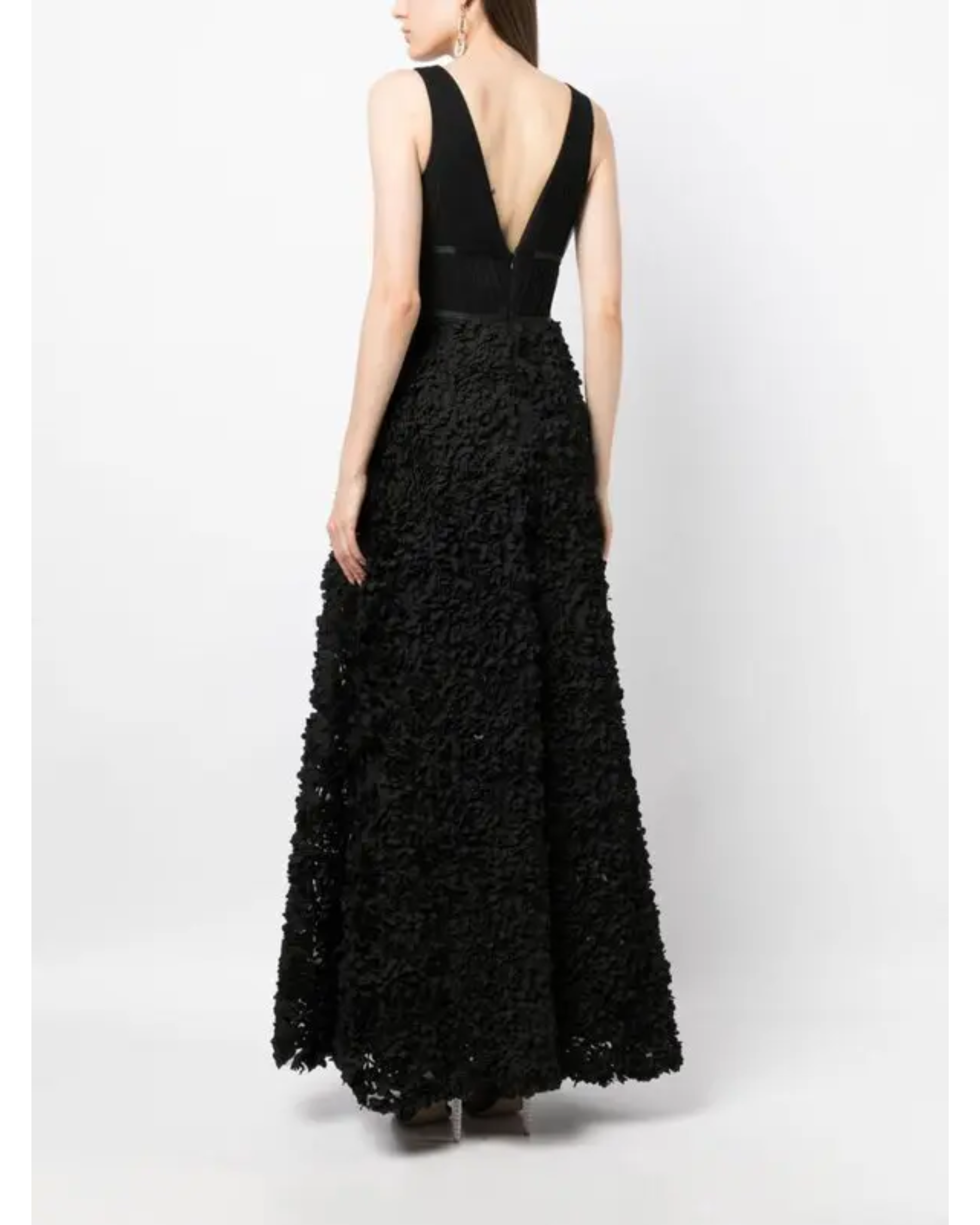 V-neck Embroidered Maxi Dress - Endless - UAE Rental and Resale for Women's Fashion
