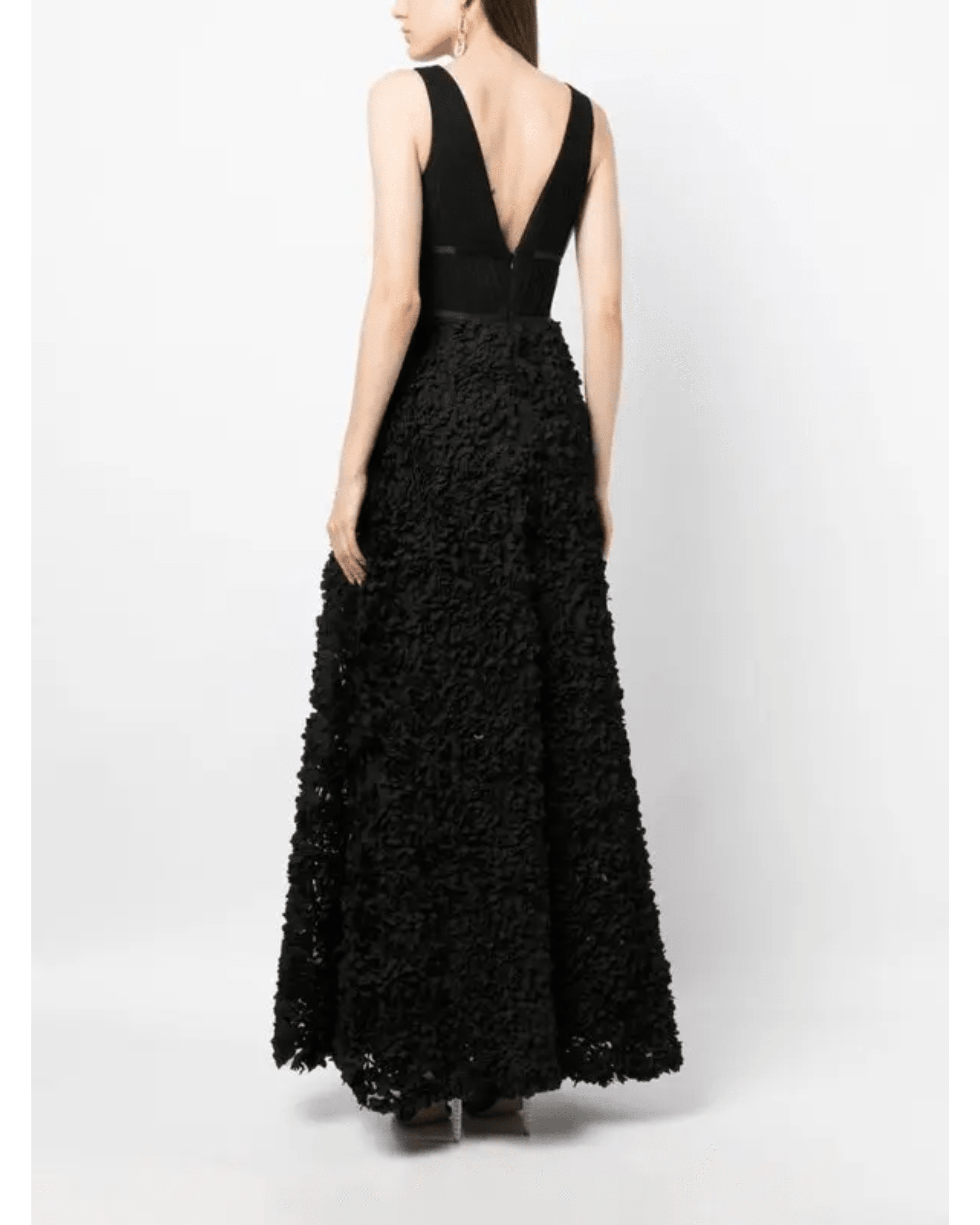 V-neck Embroidered Maxi Dress - Endless - UAE Rental and Resale for Women's Fashion