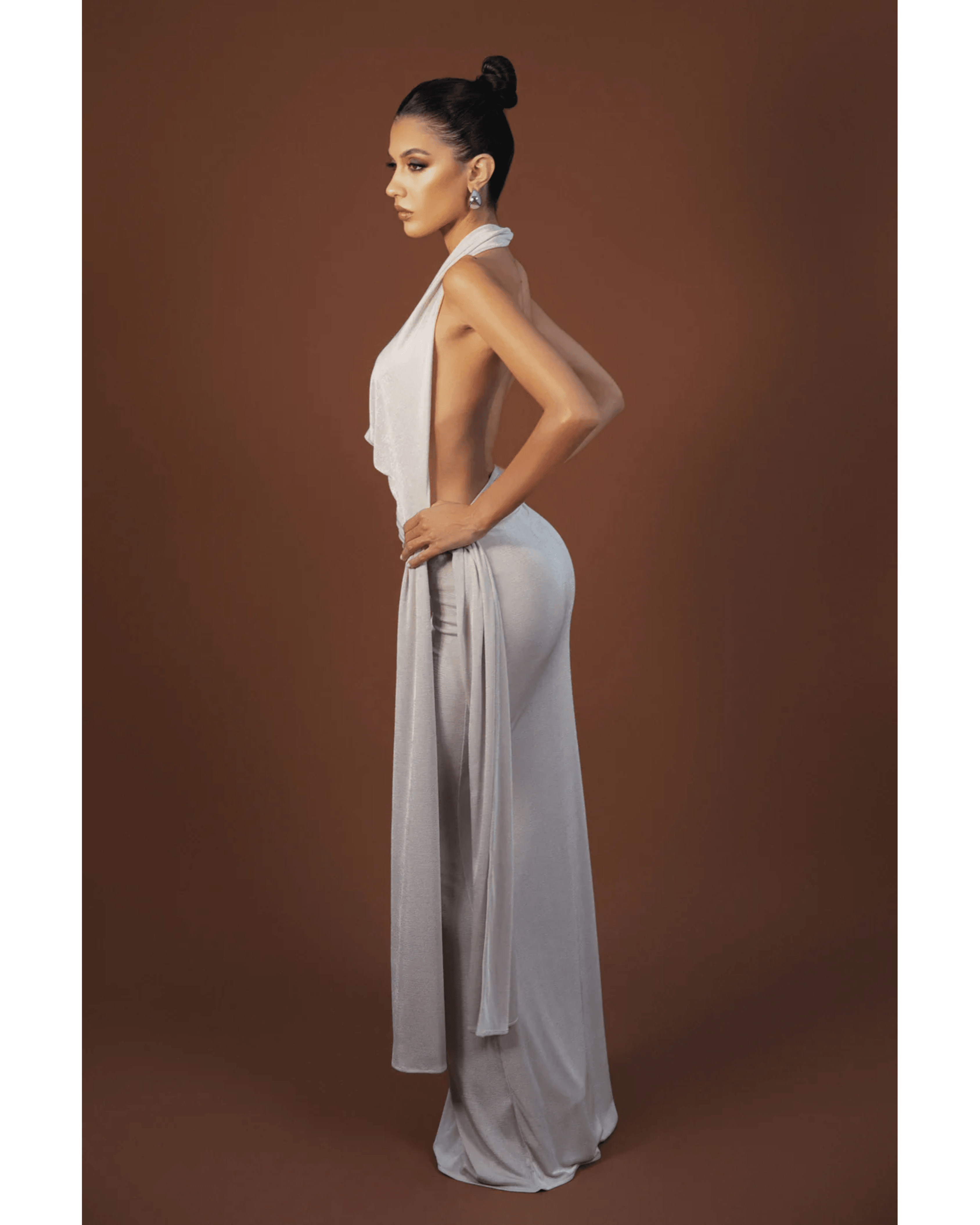 Valeria Gown - Stone - Endless - UAE Rental and Resale for Women's Fashion