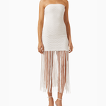 Vanessa Strapless Fringe Dress - Endless - UAE Rental and Resale for Women's Fashion