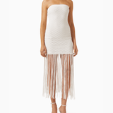 Vanessa Strapless Fringe Dress - Endless - UAE Rental and Resale for Women's Fashion