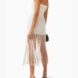 Vanessa Strapless Fringe Dress - Endless - UAE Rental and Resale for Women's Fashion