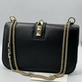 Vitello Medium Glam Lock Rockstud Flap Black - Endless - UAE Rental and Resale for Women's Fashion