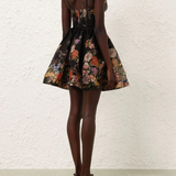 Pavilion V-Neck Black Mini Dress
