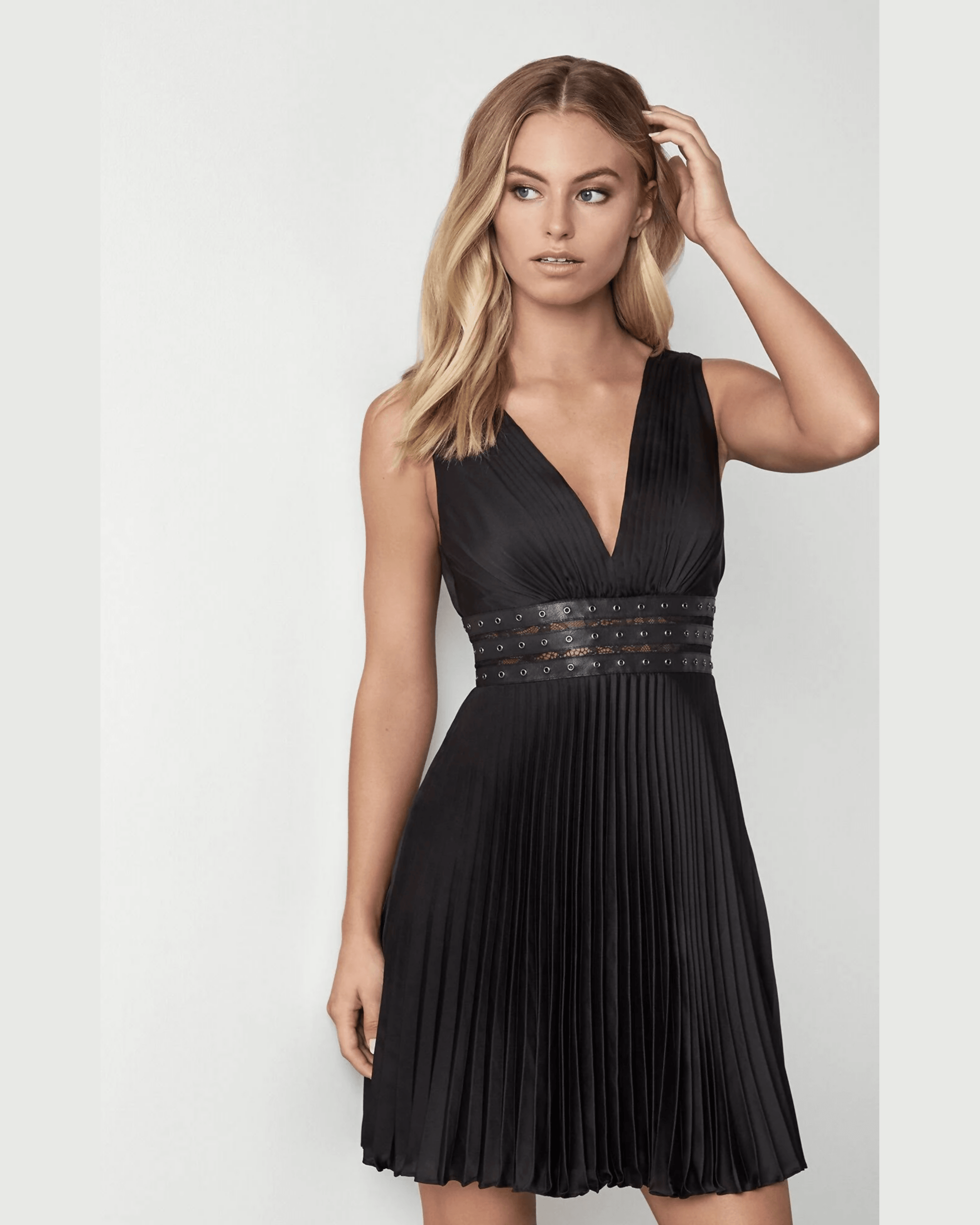 Waist Pleated Mini Dress - Endless - UAE Rental and Resale for Women's Fashion