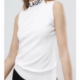 Whisper White Logo Funnel Neck Knit - Endless - UAE Rental and Resale for Women's Fashion