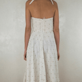 White Cotton Embroidered Midi Dress - Endless - UAE Rental and Resale for Women's Fashion