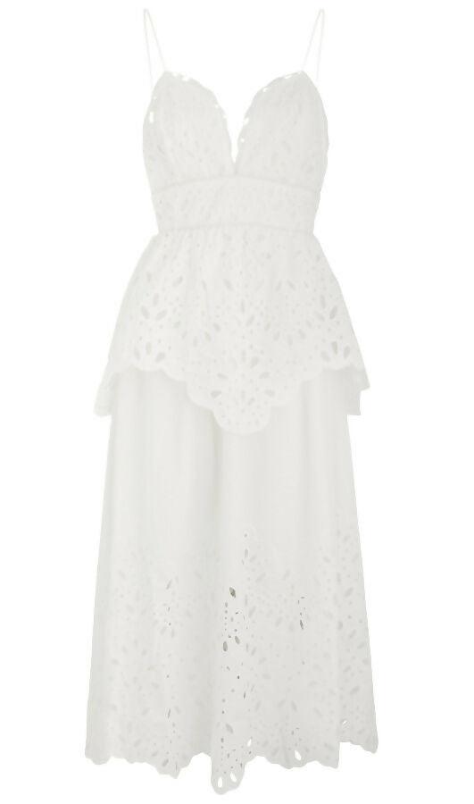 White Laise Sleeveless Dress - Endless - UAE Rental and Resale for Women's Fashion