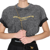 Women's Acid Wash Embroidered T-shirt - Endless - UAE Rental and Resale for Women's Fashion