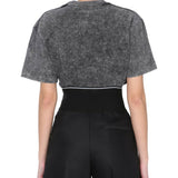 Women's Acid Wash Embroidered T-shirt - Endless - UAE Rental and Resale for Women's Fashion
