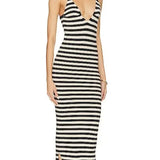 Phoebe Maxi Dress in Black & White