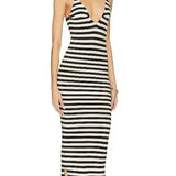 Phoebe Maxi Dress in Black & White