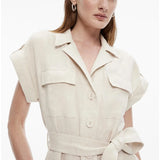 Yarn Dye Linen Utility Shirt Dress - Endless - UAE Rental and Resale for Women's Fashion
