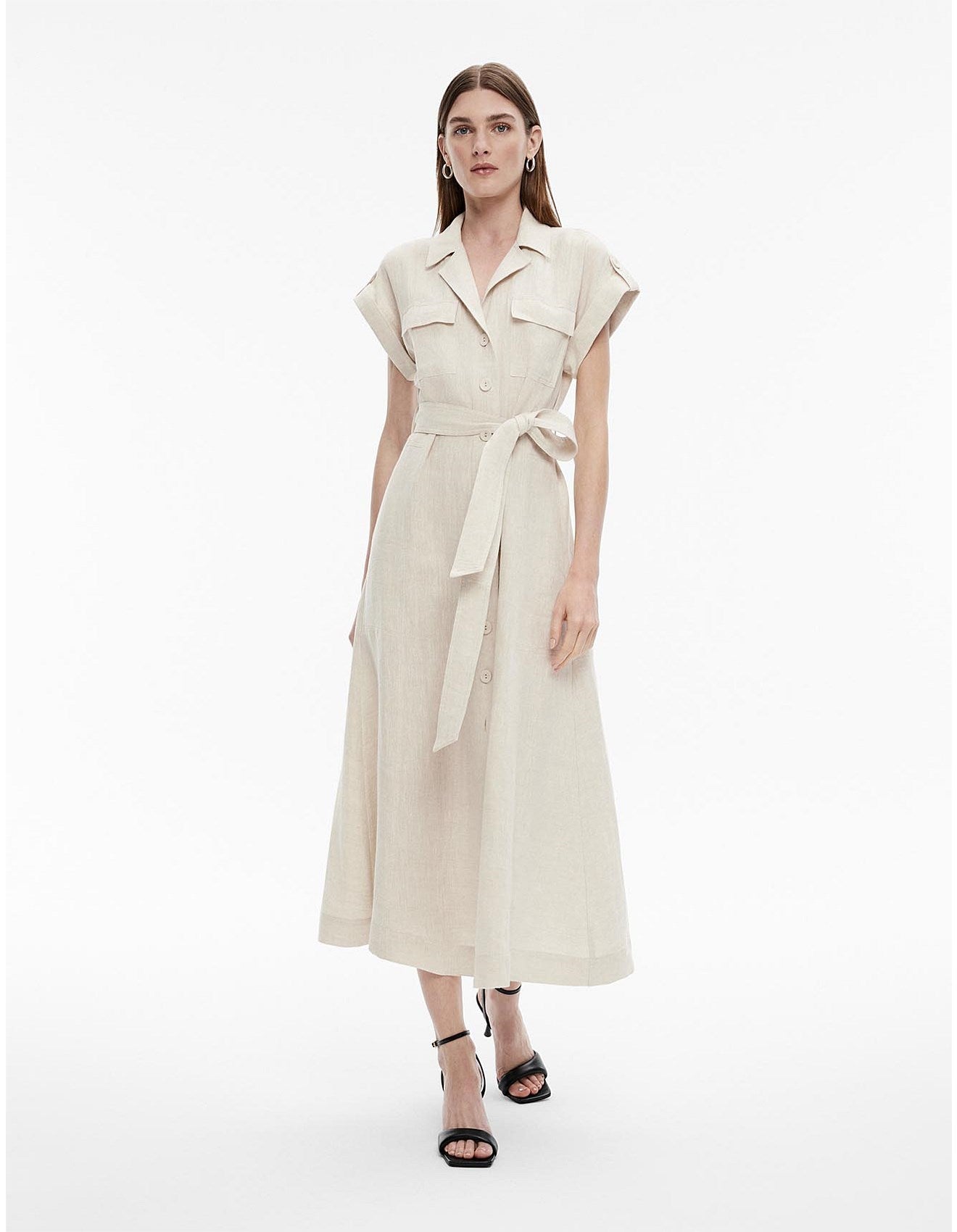 Yarn Dye Linen Utility Shirt Dress - Endless - UAE Rental and Resale for Women's Fashion