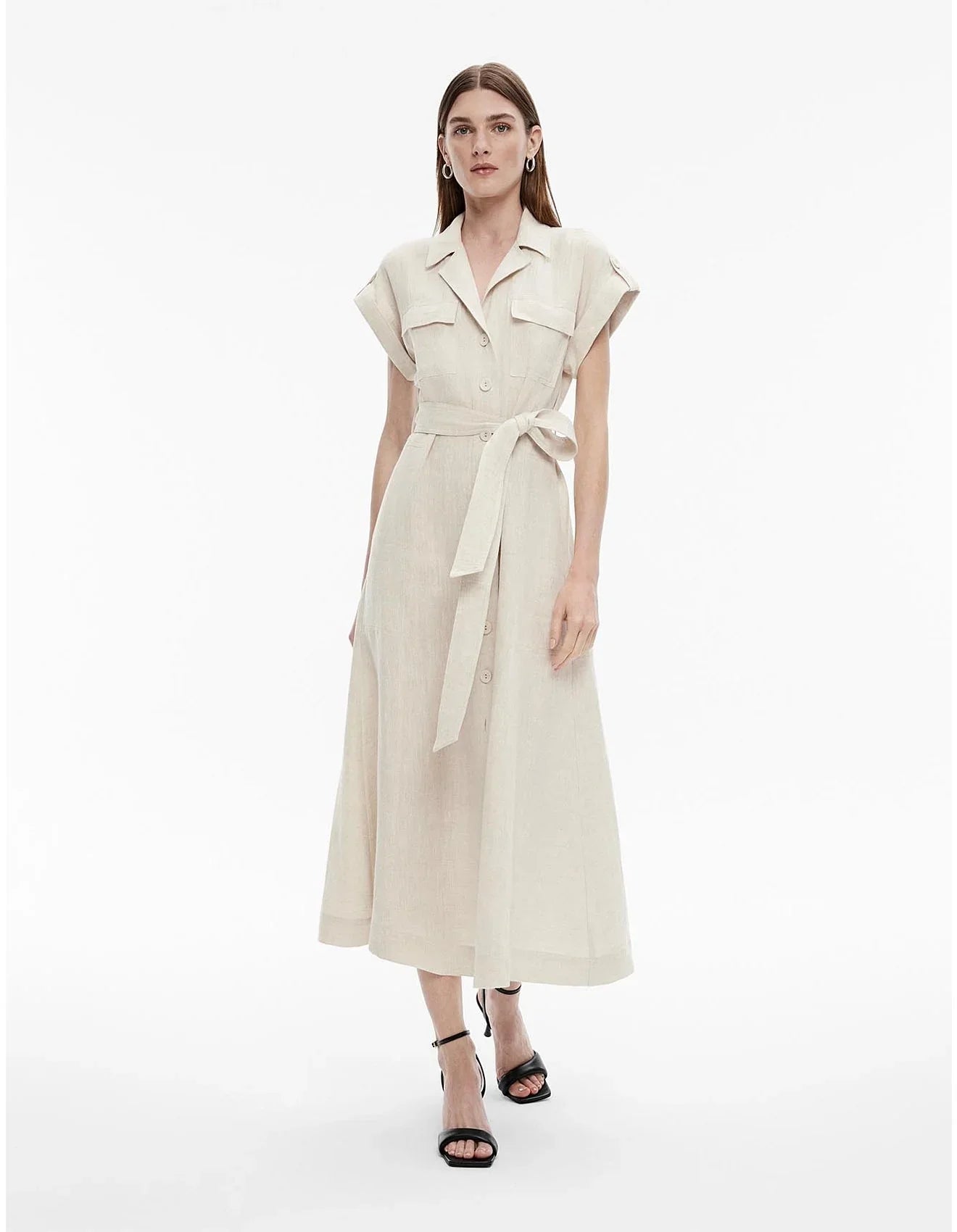 Yarn Dye Linen Utility Shirt Dress - Endless - UAE Rental and Resale for Women's Fashion