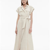 Yarn Dye Linen Utility Shirt Dress - Endless - UAE Rental and Resale for Women's Fashion