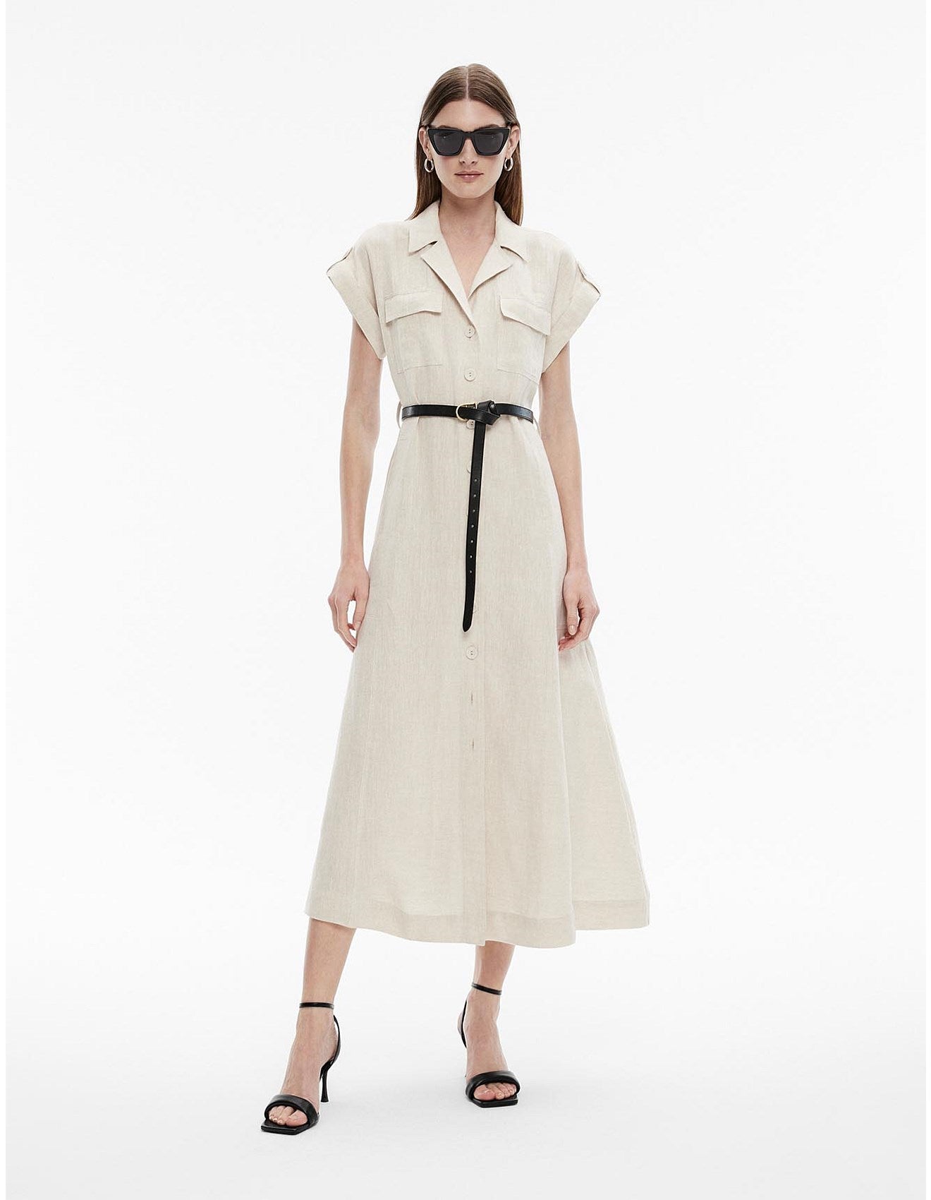 Yarn Dye Linen Utility Shirt Dress - Endless - UAE Rental and Resale for Women's Fashion