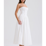 Ysabella White Cotton Maxi Sundress - Endless - UAE Rental and Resale for Women's Fashion