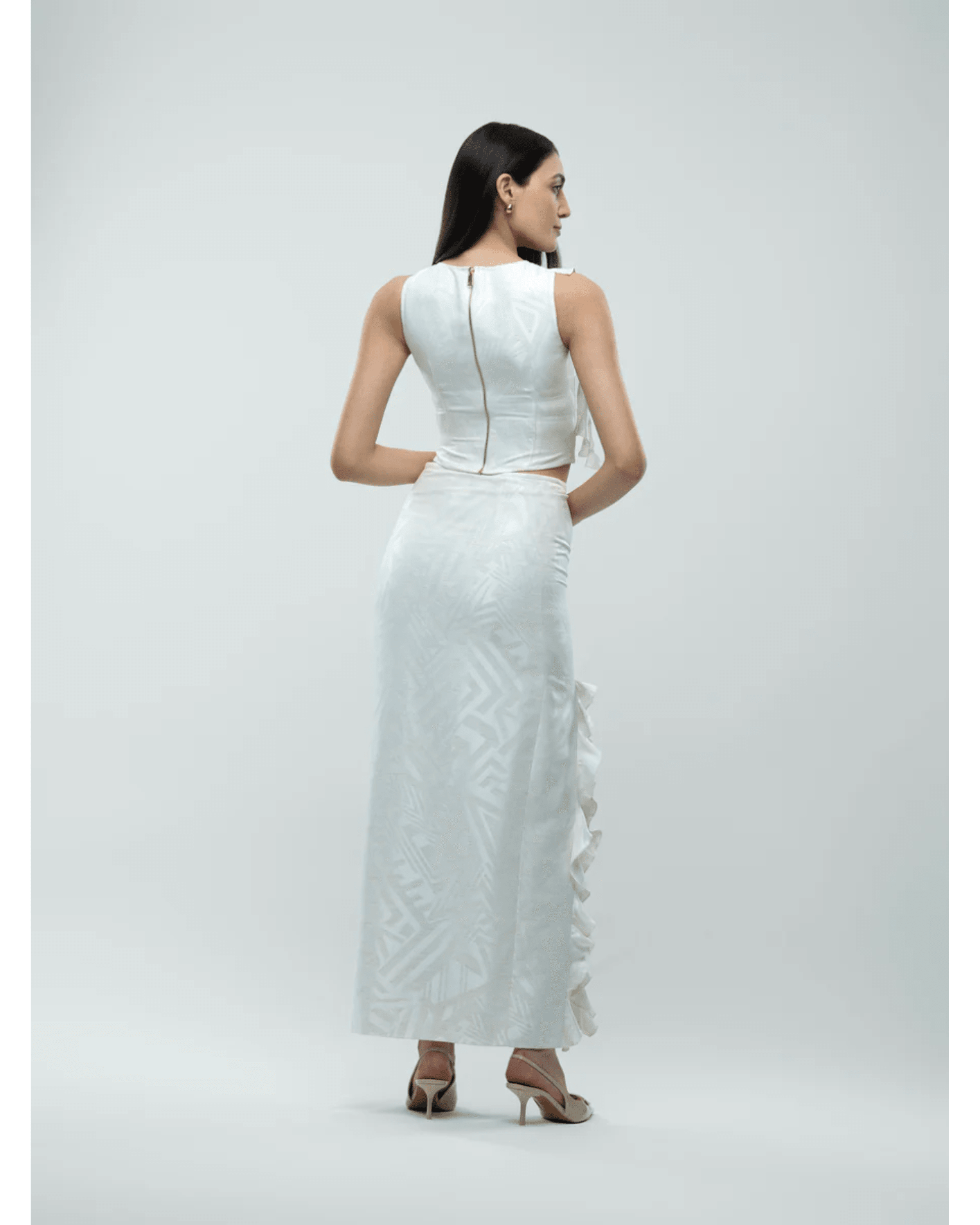 Zara White Co-ord Set - Endless - UAE Rental and Resale for Women's Fashion